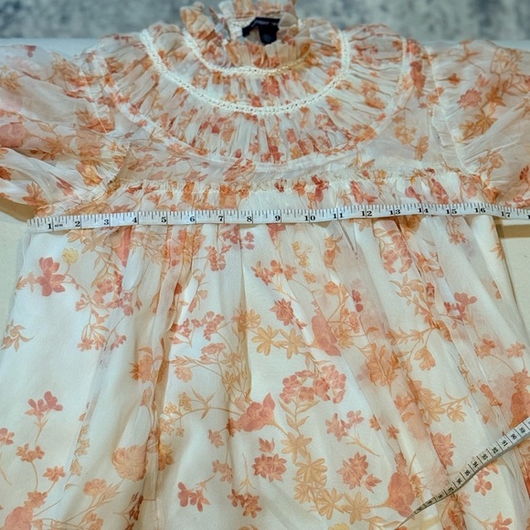 Afternoon Tea Peach Bloom Top — High Neck Ruffle Romance - Picture 10 of 11